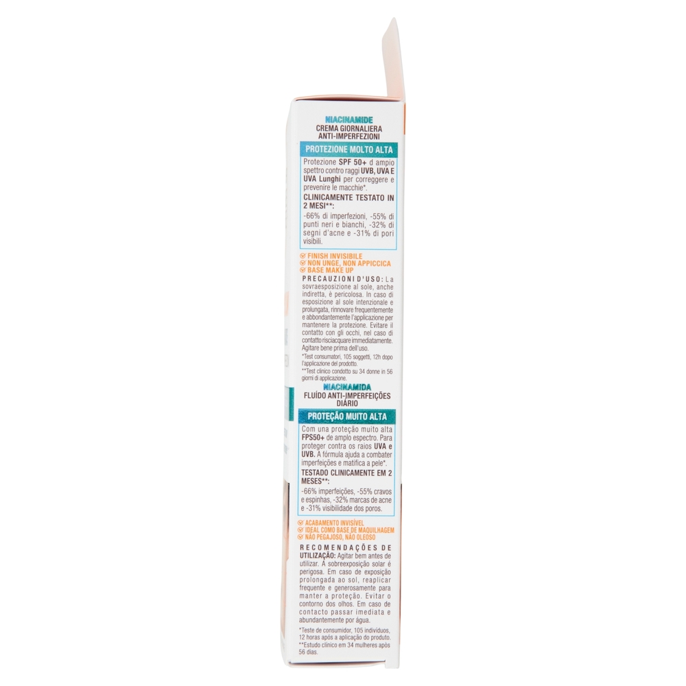 Garnier Ambre Solaire Fluido Anti Imperfezioni alla Niacinamide SPF50 40 ml